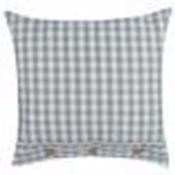 Coussin décoratif avec motif à carreaux 45 x 45 cm vert et blanc TALYA
