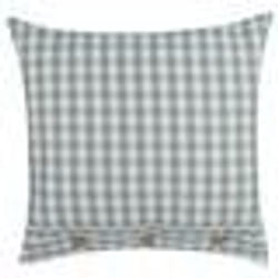 Coussin décoratif avec motif à carreaux 45 x 45 cm vert et blanc TALYA