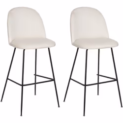 Lot de 2 tabourets de bar rembourrés. Toute salle à manger a besoin de sièges confortables, qui rehaussent en outre l'aspect  ...