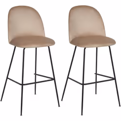 Lot de 2 tabourets de bar rembourrés. Toute salle à manger a besoin de sièges confortables, qui rehaussent en outre l'aspect  ...