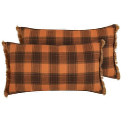 Ensemble de 2 coussins 40 x 70 cm orange et noir BARJA