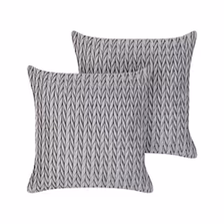 Lot de 2 coussins décoratifs 45 x 45 cm gris ECLIPTA