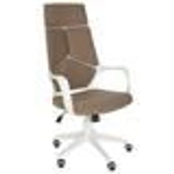 Chaise de bureau moderne marron et blanc DELIGHT