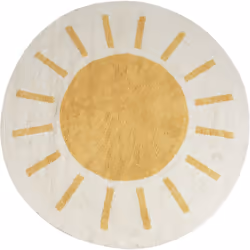 Tapis en coton avec motif de soleil. Ce tapis pour enfant ajoutera de la chaleur et du confort à toute chambre d'enfant grâce ...
