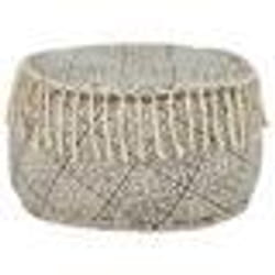 Pouf 50 x 30 cm beige et noir SONATI