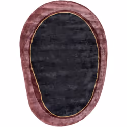 Tapis forme organique. Ce luxueux tapis en viscose et laine mélangées rehaussera l'aspect de n'importe quel espace. Ses poils ...