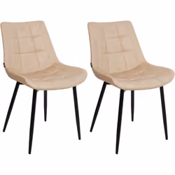 2 chaises de repas modernes confortablement rembourrées. Des chaises de salle à manger confortables sont essentielles pour po ...