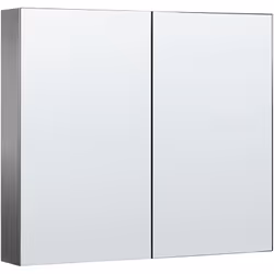 Armoire à miroir de salle de bain élégante. Grâce à son design simple, sans poignée, cette armoire s'adapte à de nombreux con ...