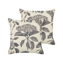 Lot de 2 coussins 45 x 45 cm beige et gris ROSEMARY