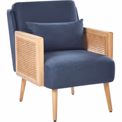 Fauteuil avec accoudoirs tressés en rotin. Découvrez l'attrait de ce fauteuil méticuleusement fabriqué, exsudant la sophistic ...