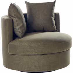 Fauteuil pivotant sans accoudoirs avec coussins. Cette chaise moderne sans accoudoirs est un complément idéal pour un salon o ...