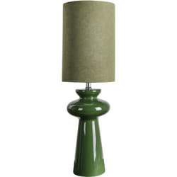 Beliani - Lampe de Table à Poser en Faux Daim avec Abat-Jour Salon Bureau Chambre Couloir Vert Oteros