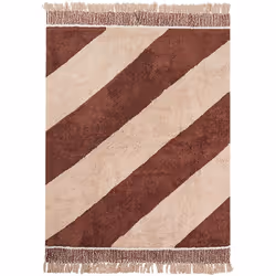 Tapis à franges décoratives. Transformez votre salon avec ce tapis en coton fait à la main, qui offre une sensation de douceu ...