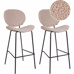 Ensemble de chaises hautes rétro sans accoudoirs. Ajoutez du style et du confort à votre salle à manger avec ces chaises de b ...
