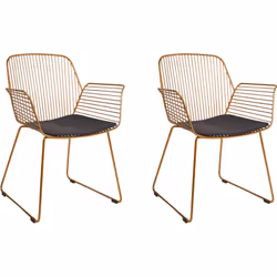 Chaises de style glam. Ajoutez une touche d'élégance industrielle à votre intérieur avec cet ensemble de chaises d'appoint. F ...