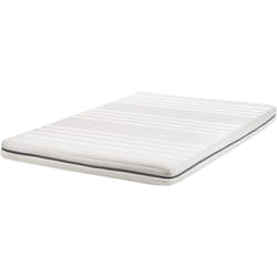 Matelas Double à Mousse 140 x 200 cm Rembourrage Polyester Housse Amovible Blanche Enchant