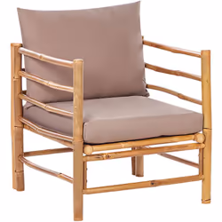 Siège extérieur pour canapé modulable. Créez votre oasis extérieure parfaite avec ce fauteuil en bambou pour ensembles de jar ...