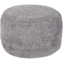 Beliani - Pouf Repose-Pieds Boho Moderne en Coton 50 x 35 cm Housse Amovible Fait Main Gris Kandhkot