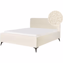 Cadre de lit minimaliste en bouclé. Découvrez le confort et de la robustesse dans ce lit classique tapissé de bouclettes. Le  ...