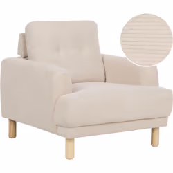 Fauteuil rembourré avec pieds en bois. Ce fauteuil rembourré sera le point central de votre espace de vie. Fabriqué en velour ...