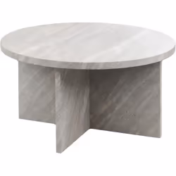 Table de salon ronde avec une base en X. Cette table basse fera certainement tourner les têtes de tous vos invités. Fabriquée ...