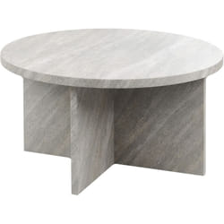 Table Basse Moderne mdf 80 x 80 cm Mobilier de Salon Effet Pierre Gris Stanton