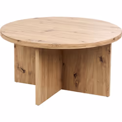 Table de salon ronde avec une base en X. Cette table basse fera certainement tourner les têtes de tous vos invités. Fabriquée ...