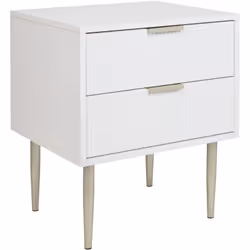 Table de nuit moderne avec tiroirs. Ajoutez une touche de glam à votre intérieur avec cette table de chevet minimaliste. Fabr ...