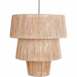 Lampe suspension boho. Ajoutez une touche d'élégance rustique à votre intérieur avec cette lampe suspendue en paille fabriqué ...