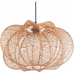Lampe suspension boho. Apportez une touche rustique à votre espace avec cette lampe suspendue en rotin fabriquée à la main. L ...