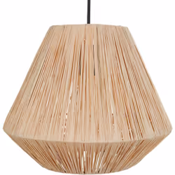 Lampe pendante boho. Cette lampe suspendue en paille naturelle apporte une ambiance chaleureuse à votre intérieur. Sa douce l ...