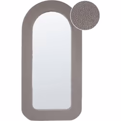 Miroir à suspendre. Ce miroir rembourré polyvalent apporte une touche d'élégance moderne. Fabriqué dans un matériau bouclé du ...