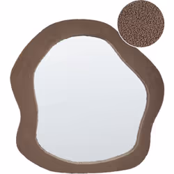 Miroir décoratif suspendu fait à la main. Ce miroir unique de forme irrégulière ajoutera une touche texturée et élégante à n' ...