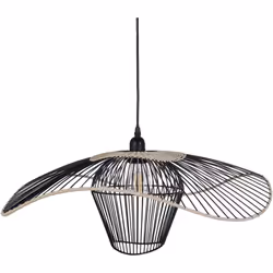 Lampe suspendue en rotin. Illuminez votre espace avec notre lampe suspendue conçue pour les intérieurs modernes et traditionn ...