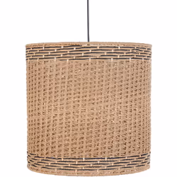 Lampe suspendue en corde de papier. Cette charmante lampe suspendue est fabriquée à la main à partir d'une corde en papier lé ...