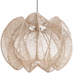 Lampe suspendue d'inspiration bohème. Cette lampe suspendue d'inspiration bohème est fabriquée à partir d'une corde en papier ...