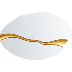 Beliani - Miroir Décoratif Mural Style Moderne 60 x 90 cm Doré Poivres