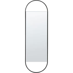 Miroir Décoratif Mural Style Moderne 40 x 120 cm en Métal Noir Vallery