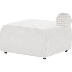 Beliani - Ottoman Pouf Repose-Pieds Moderne en Velours Côtelé Blanc Falsterbo
