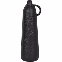 Vase décoratif moderne. Décorez votre espace avec ce vase élégant en aluminium durable, de couleur noire intemporelle. Il s'i ...