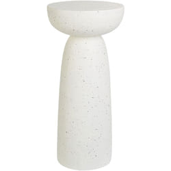 Beliani - Table d'Appoint Moderne MgO Forme Ronde Salon Effet Terrazzo Blanc Cassé Cadini