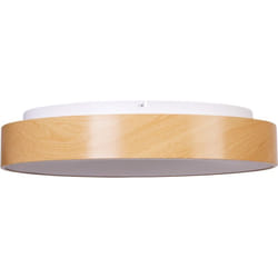 Beliani - Lampe de Plafond Moderne en Forme d'Anneau avec led Gradiation Intégrée en Métal Finition Bois Clair Bragoto