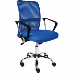 Siège de bureau en maille avec base pivotante en fer. Un siège de bureau moderne qui améliorera votre confort lorsque vous tr ...