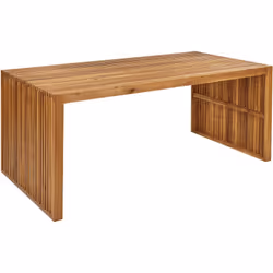 Table d'extérieur en bois massif. Cette table en bois d'acacia offre une combinaison idéale de stabilité et de résistance. Pr ...