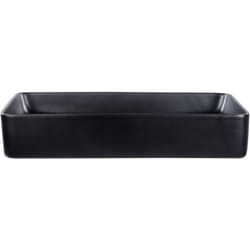 Beliani - Lavabo en Céramique Rectangulaire 61 x 35 cm Finition Mate Noir Ulua