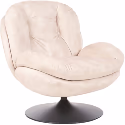 Chaise pivotante en velours. D'une douceur exquise, avec une silhouette incurvée accueillante qui vous enveloppe dans un conf ...