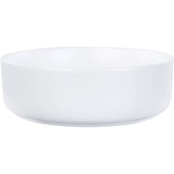 Beliani - Lavabo en Céramique 36 cm Rond Salle de Bain Evier Vasque Blanc Cassé Mat Calig