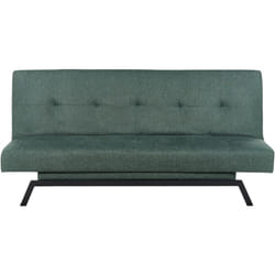 Beliani - Canapé-lit Moderne Convertible 3 Places en Tissu Vert Leeds