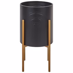 Cache-pot sur pied SEROTINA Métal 32 cm Noir