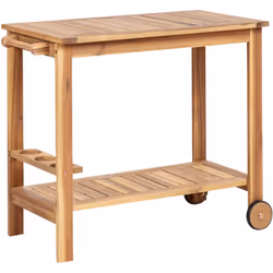 Chariot de service en bois pour l'extérieur. Chariot multifonctionnel en bois au design simple et classique qui s'intègre par ...
